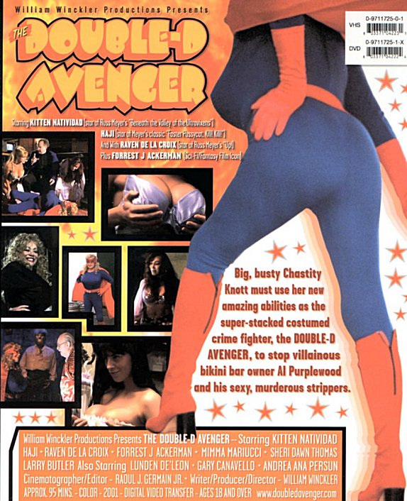 VIDEO and DVD FROM THE NEW  DOUBLE D AVENGER { NO NUDE ) ONLY BIG BREAST WOMAN